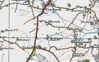 Old map of Murcott in 1919