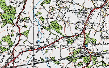 Old map of Murrell Green in 1919