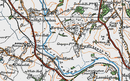 Old map of Murrell's End in 1919