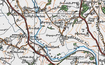 Old map of Hartpury College in 1919