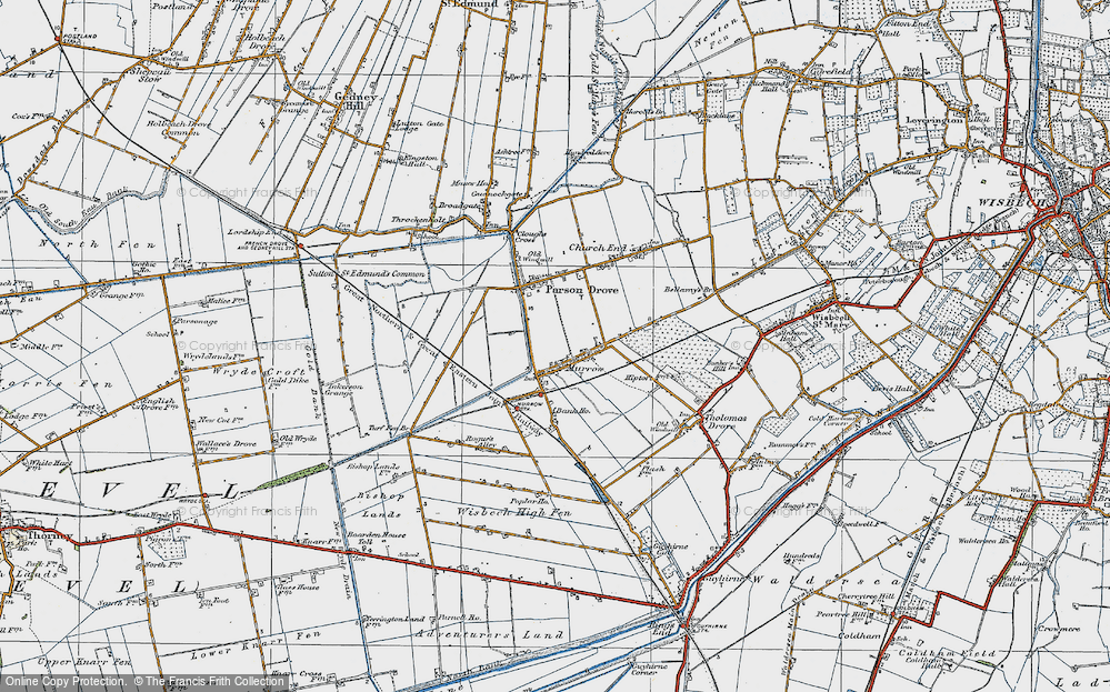 Old Map of Murrow, 1922 in 1922