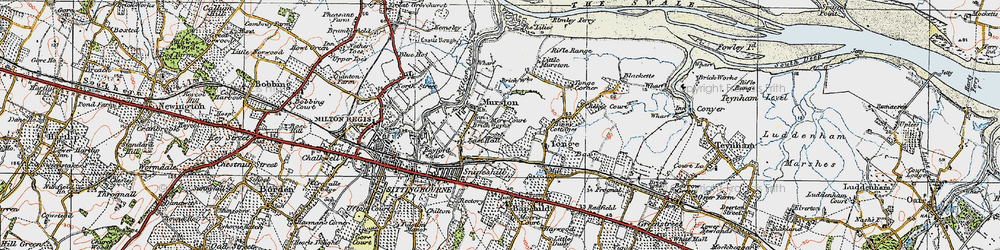 Old map of Murston in 1921