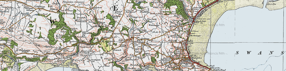 Old map of Murton in 1923