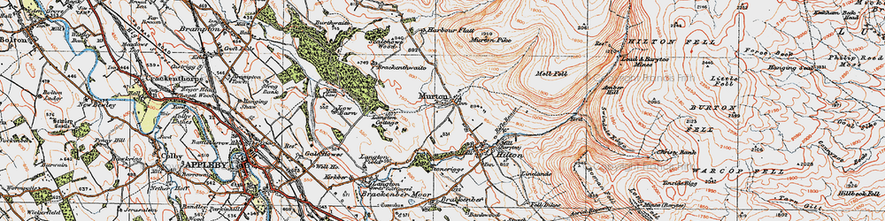 Old map of Murton in 1925