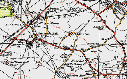 Old map of Murton in 1925