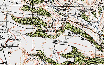 Old map of Wethercote in 1925
