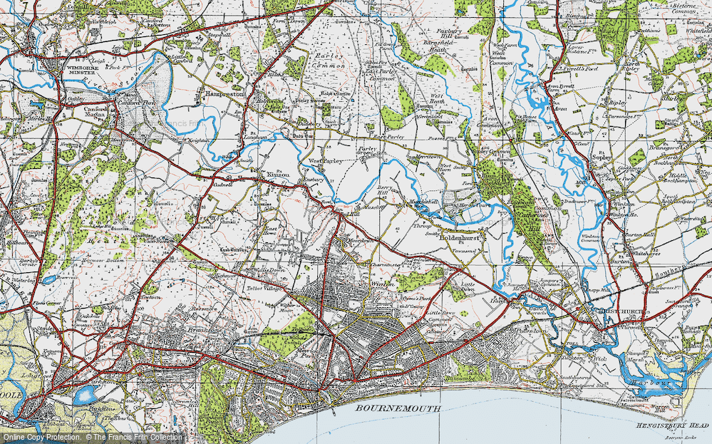 Old Map of Muscliff, 1919 in 1919