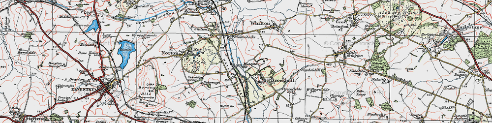 Old map of Muscott in 1919