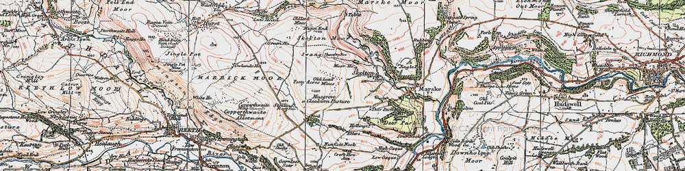 Old map of Musgrove in 1925