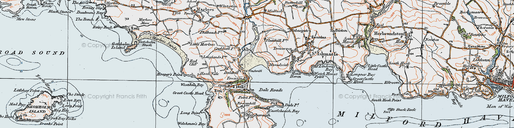Old map of Musselwick in 1922