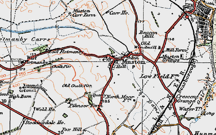 Old map of Muston in 1925