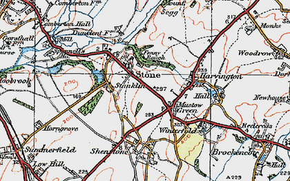 Old map of Mustow Green in 1921