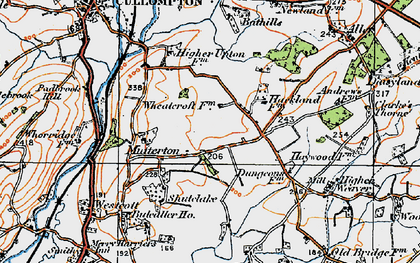 Old map of Mutterton in 1919