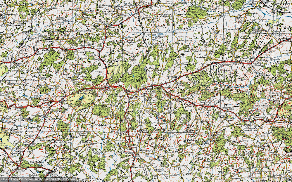 Old Map of Mutton Hall, 1920 in 1920