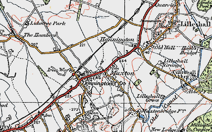 Old map of Muxton in 1921