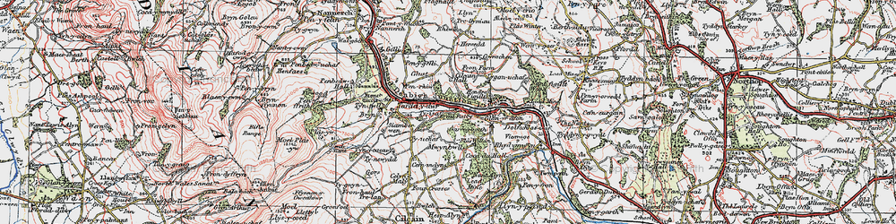 Old map of Mwynbwll in 1924