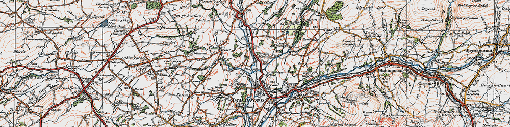 Old map of Myddyn-fych in 1923