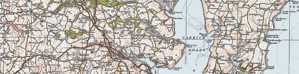 Old map of Mylor Creek in 1919