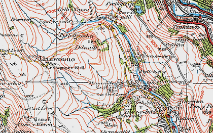 Old map of Mynachdy in 1923