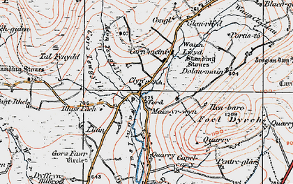 Old map of Ynysfawr in 1922