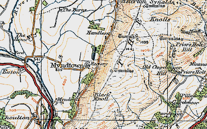 Old map of Myndtown in 1920