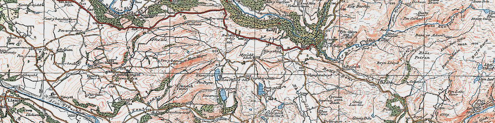 Old map of Blaen Cwm-Magwr in 1922