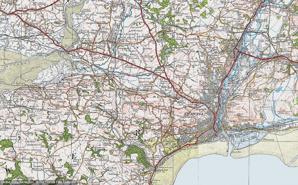 Old Map of Mynydd-bach-y-glo, 1923 in 1923