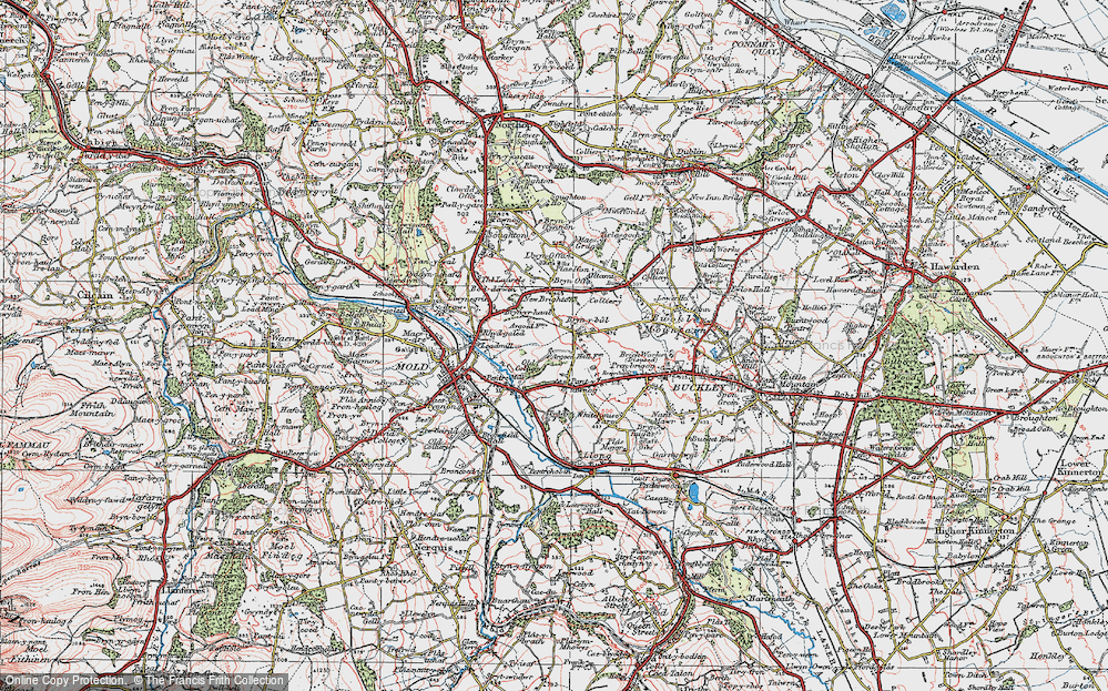 Old Map of Mynydd Isa, 1924 in 1924