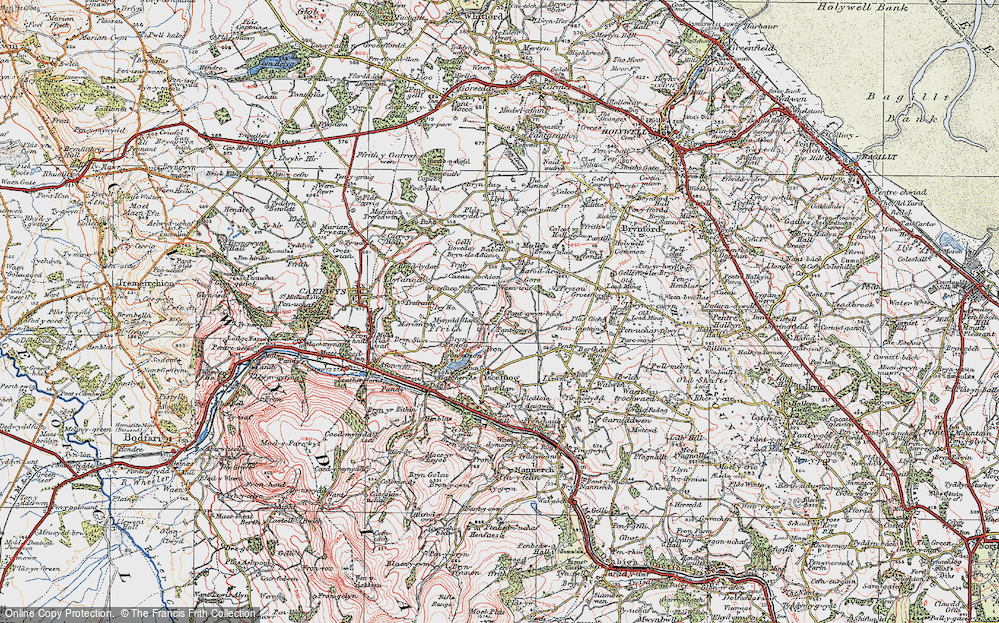 Old Map of Mynydd-llan, 1924 in 1924