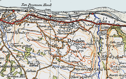 Old map of Mynydd Marian in 1922