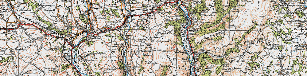 Old map of Mynyddislwyn in 1919