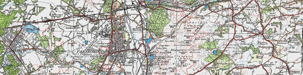 Old map of Bridge Hill in 1919