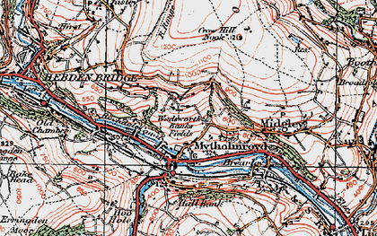 Old map of Mytholmroyd in 1925