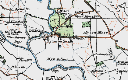 Old map of Myton Hall in 1925