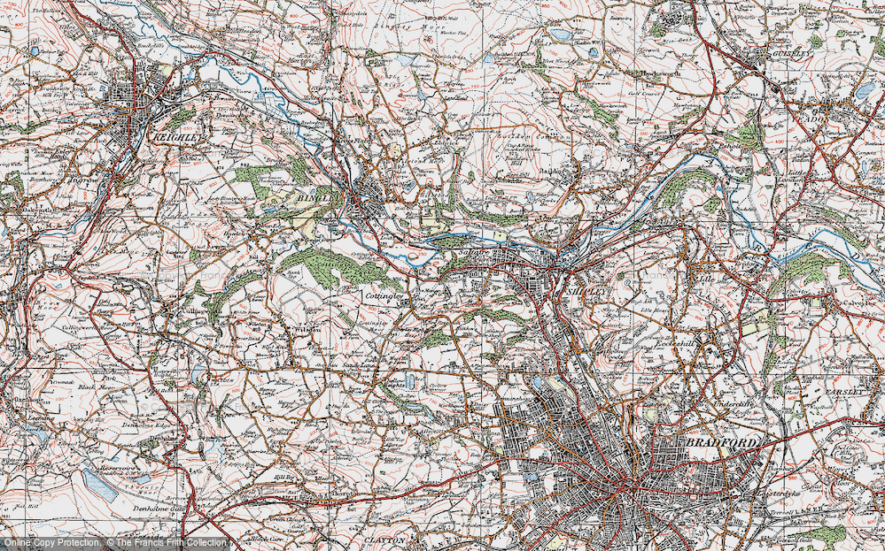 Old Map of Nab Wood, 1925 in 1925