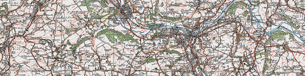 Old map of Nab Wood in 1925