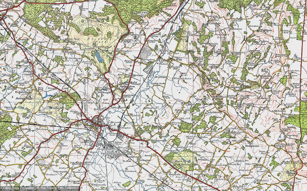 Old Map of Naccolt, 1921 in 1921