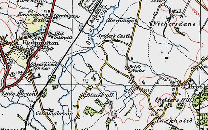 Old map of Naccolt in 1921