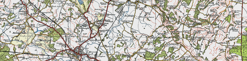 Old map of Naccolt in 1921