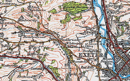 Old map of Nadderwater in 1919