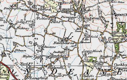 Old map of Nailsbourne in 1919