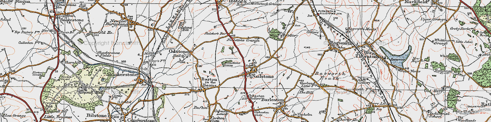 Old map of Nailstone in 1921