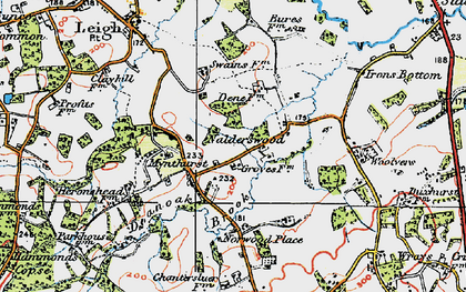 Old map of Nalderswood in 1920