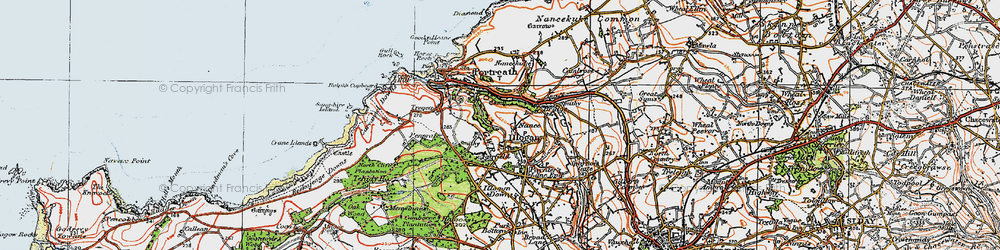 Old map of Nance in 1919