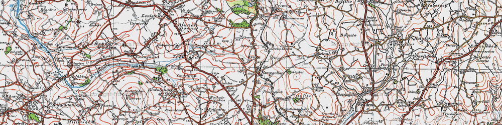 Old map of Nancegollan in 1919