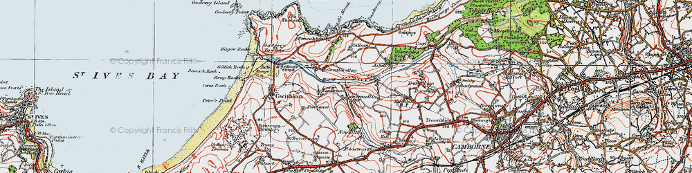 Old map of Nancemellin in 1919