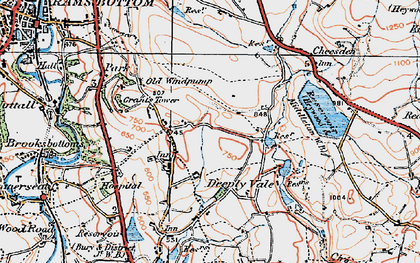 Old map of Nangreaves in 1924