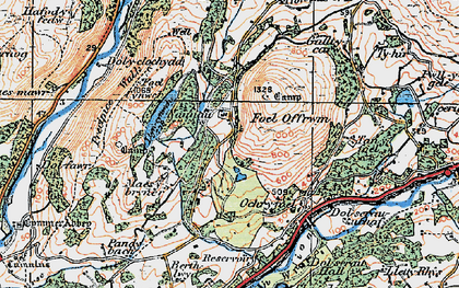 Old map of Ochr y Foel in 1921