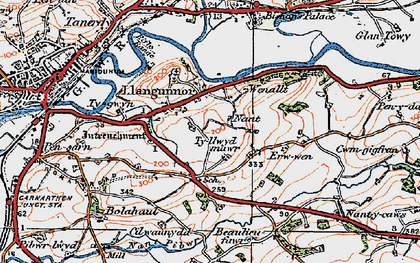 Old map of Nant in 1923