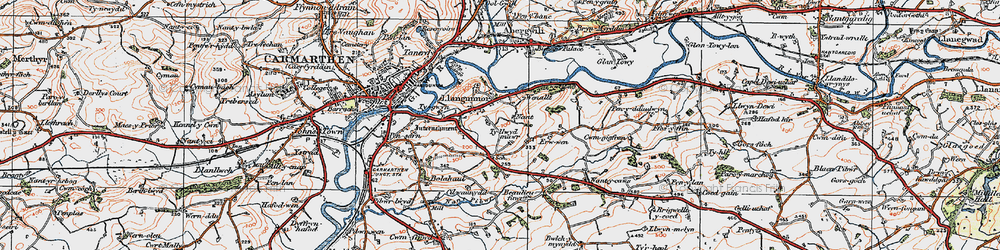 Old map of Nant in 1923